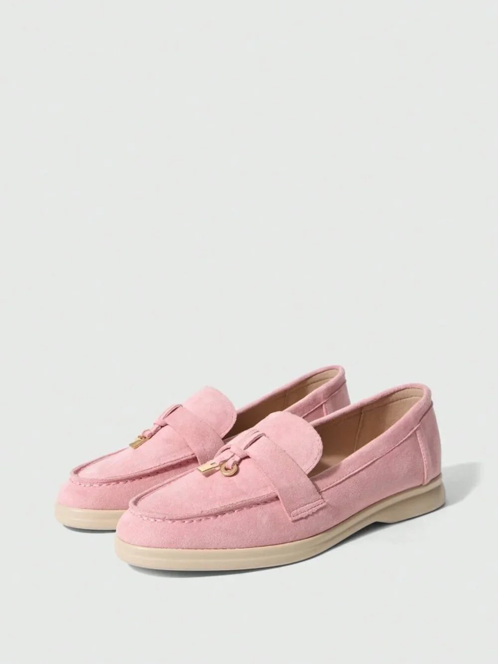 pink Powder Business Casual Women's Flat Loafer Shoes